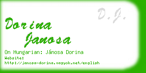 dorina janosa business card