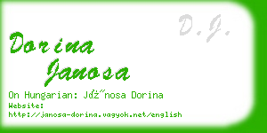 dorina janosa business card